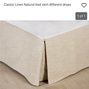 Twin classic linen 18” drop bedskirt